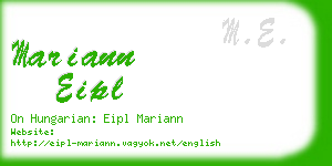 mariann eipl business card